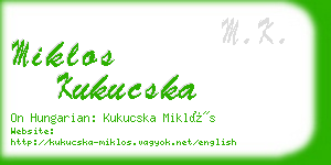 miklos kukucska business card